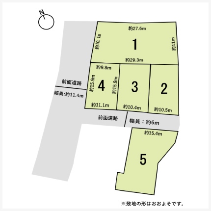 浜北ハ(5区画)区画図