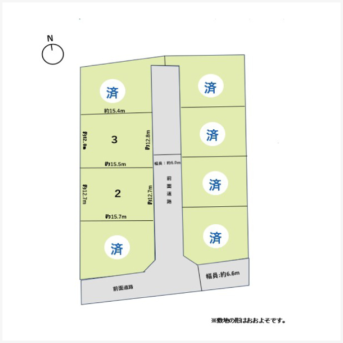 浜北ロ(8区画)区画図
