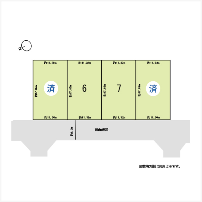 七窪ハ(8区画)5-8区画図