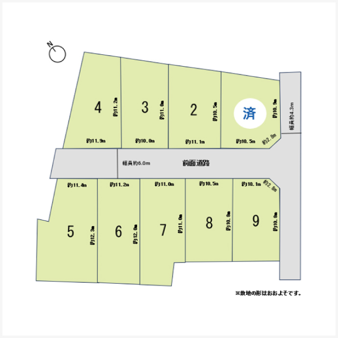 白尾ハ(9区画)区画図