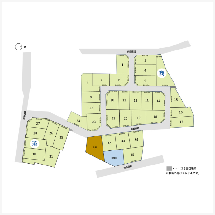 外日角・森(35区画)区画図