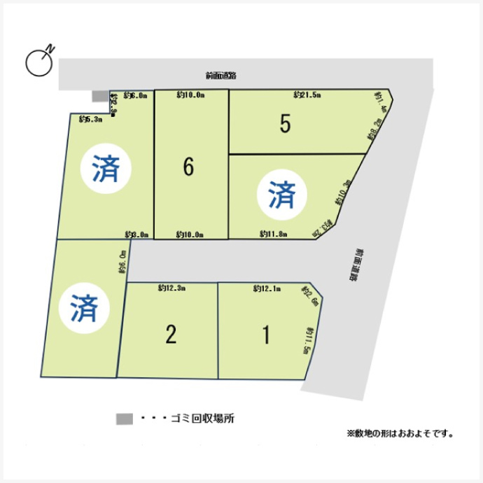 高松ア(7区画)区画図