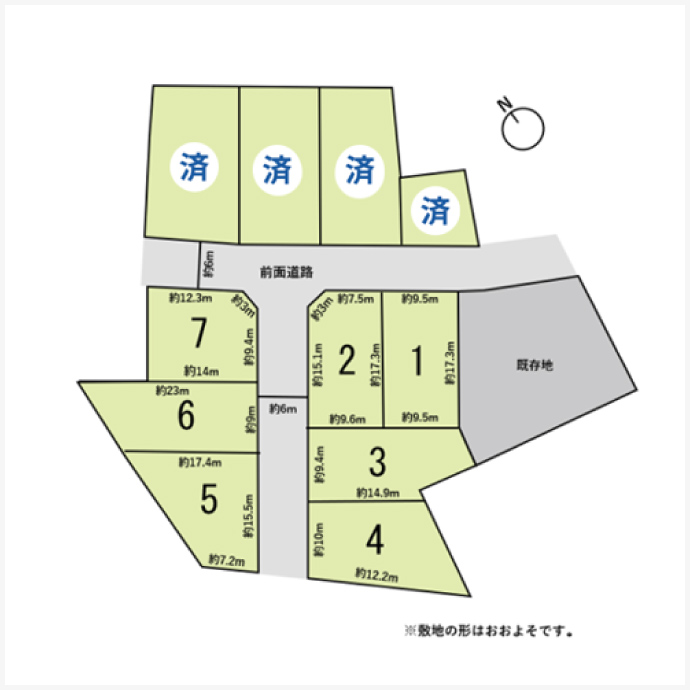 宇野気チ(7区画)区画図