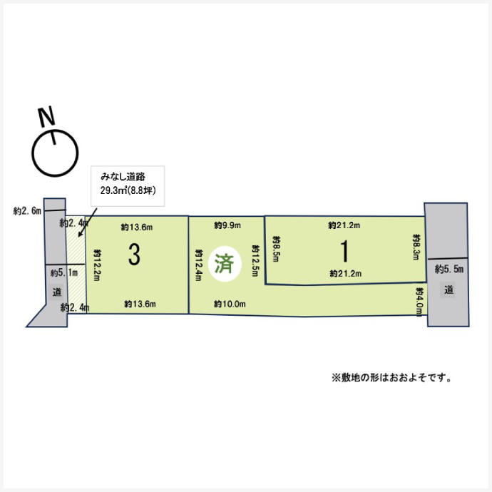 宇野気ヌ(3区画)区画図